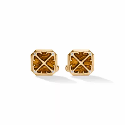 Double Arrow Tiger Eye Cuff Links by Off-White