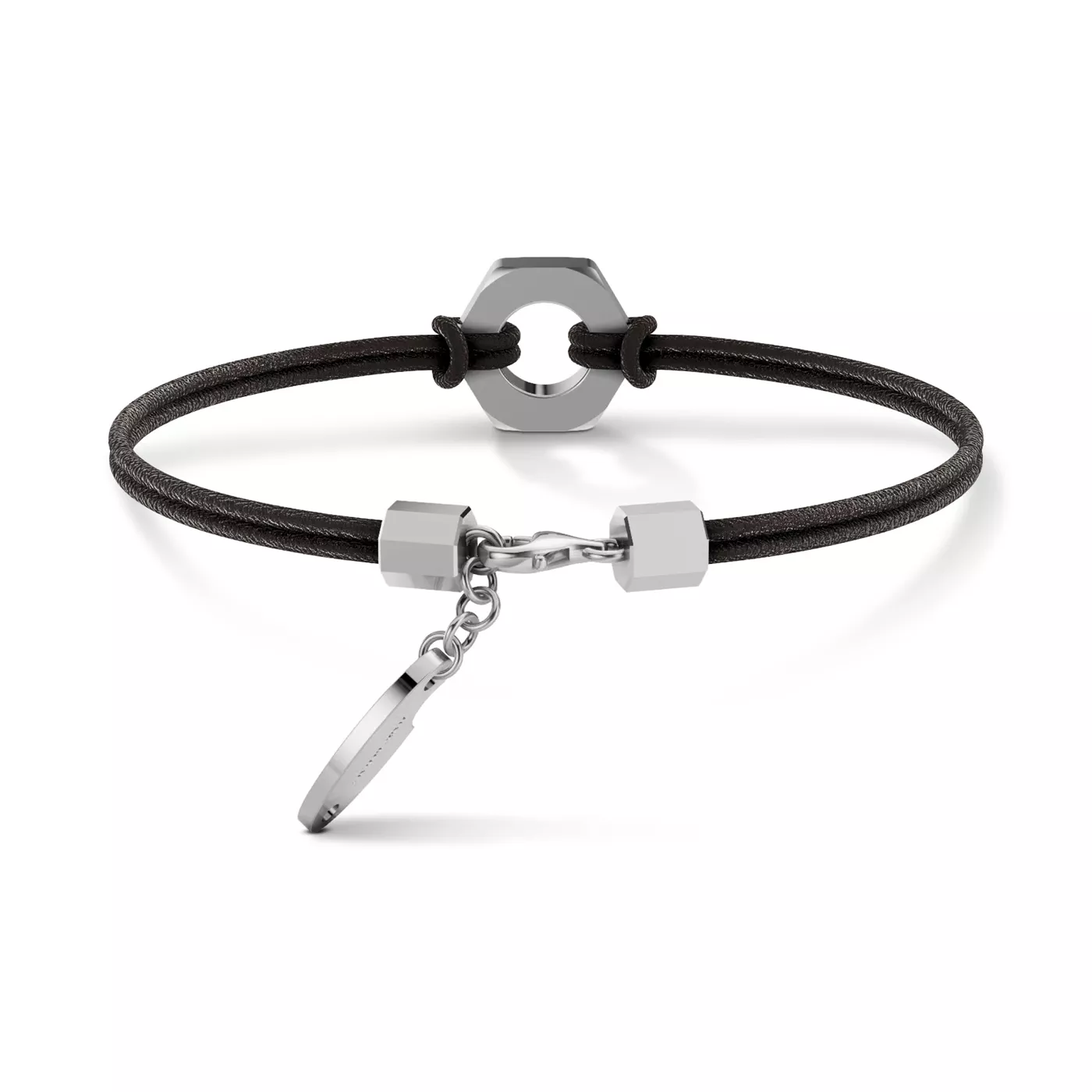 Hex Nut Leather Cord Bracelet by Off-White