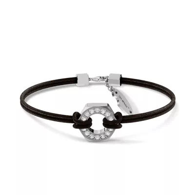 Hex Nut Leather Cord Bracelet by Off-White
