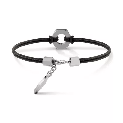 Hex Nut Leather Cord Bracelet by Off-White