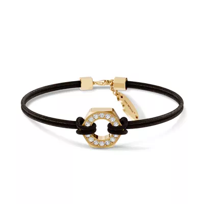 Hex Nut Leather Cord Bracelet by Off-White