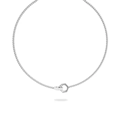 Interlocking Hex Nut Pavé Lab Diamond Necklace by Off-White