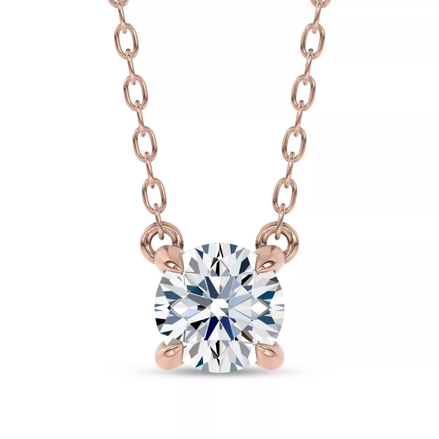 Diamond-First Design 14K Rose Gold Engagement Ring