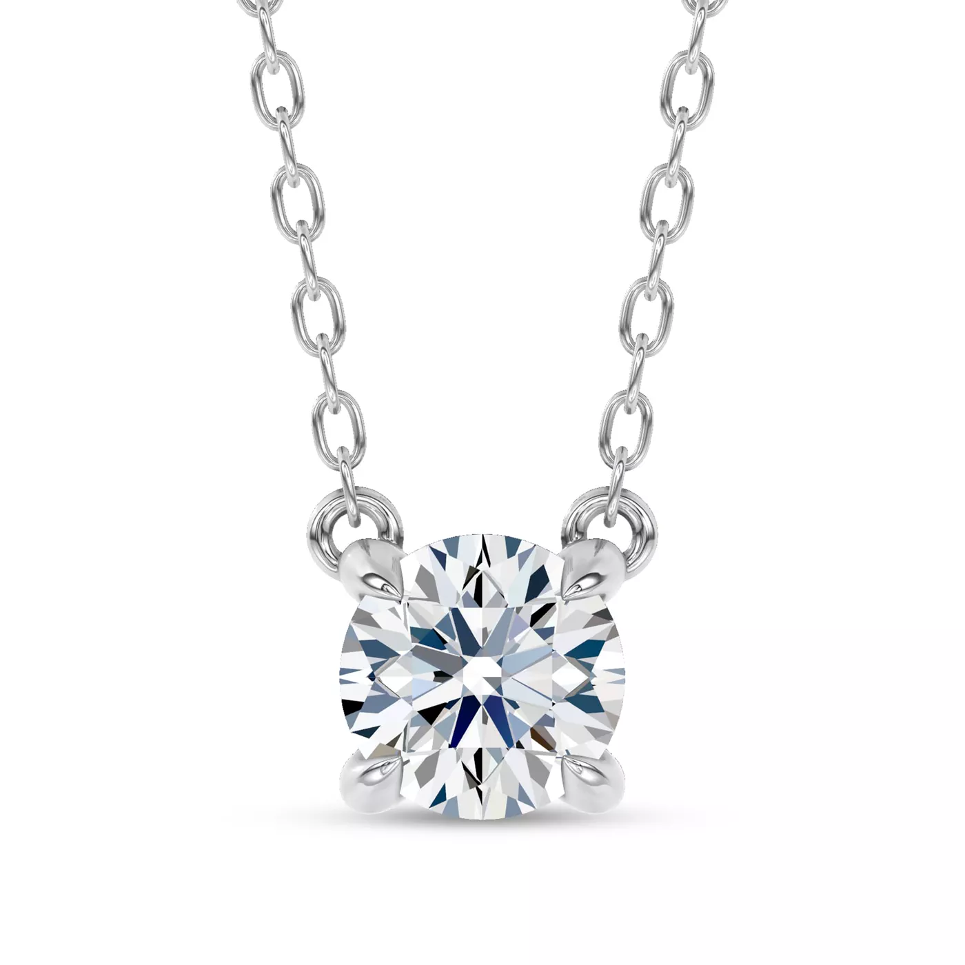 Diamond-First Design 14K White Gold Engagement Ring