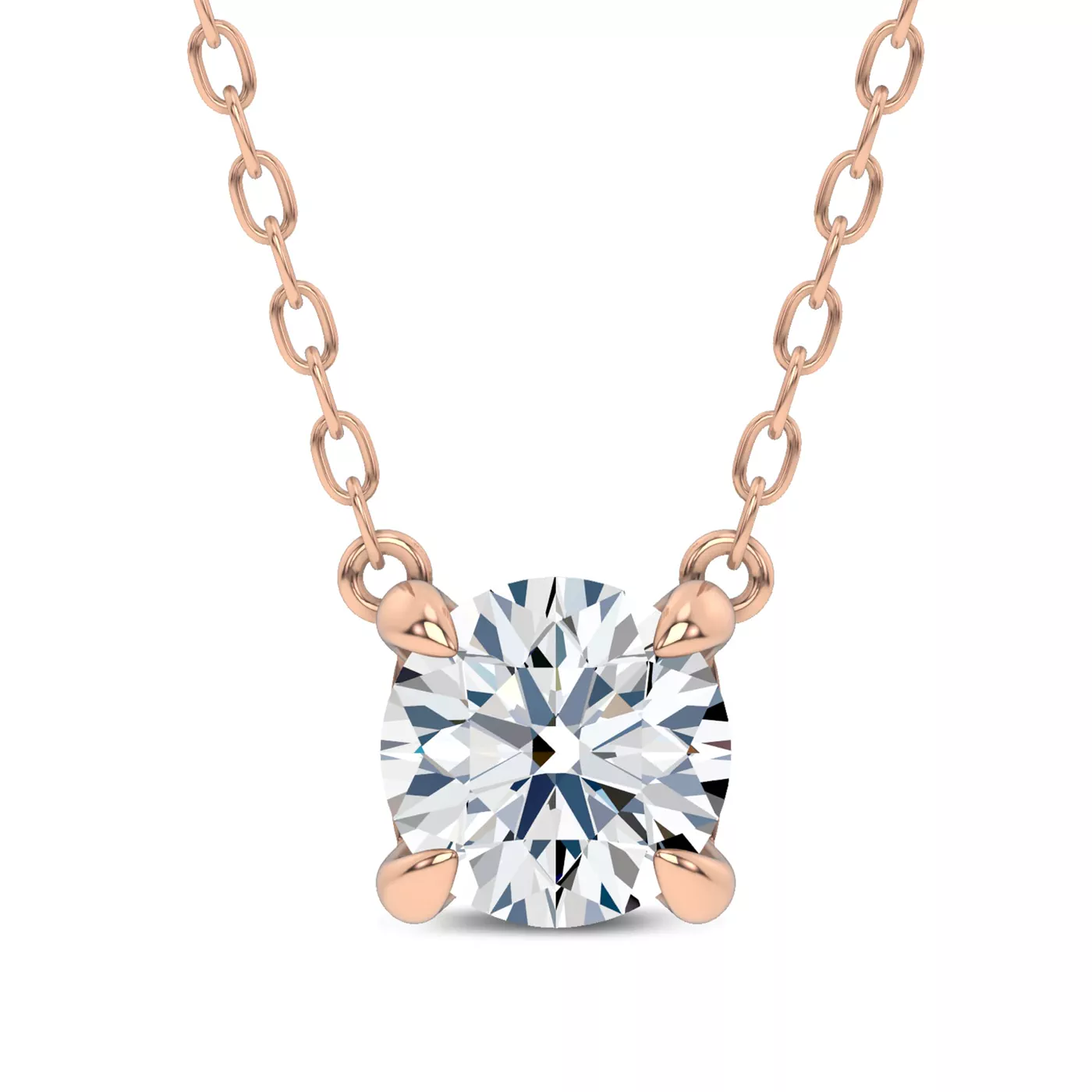 Diamond-First Design 14K Rose Gold Engagement Ring