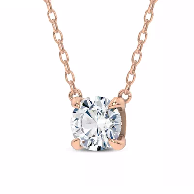 C-Prong Pavé Lab Diamond Pendant (1 ct. tw.) by Christian Siriano