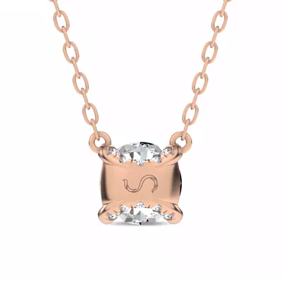 C-Prong Pavé Lab Diamond Pendant (1 ct. tw.) by Christian Siriano