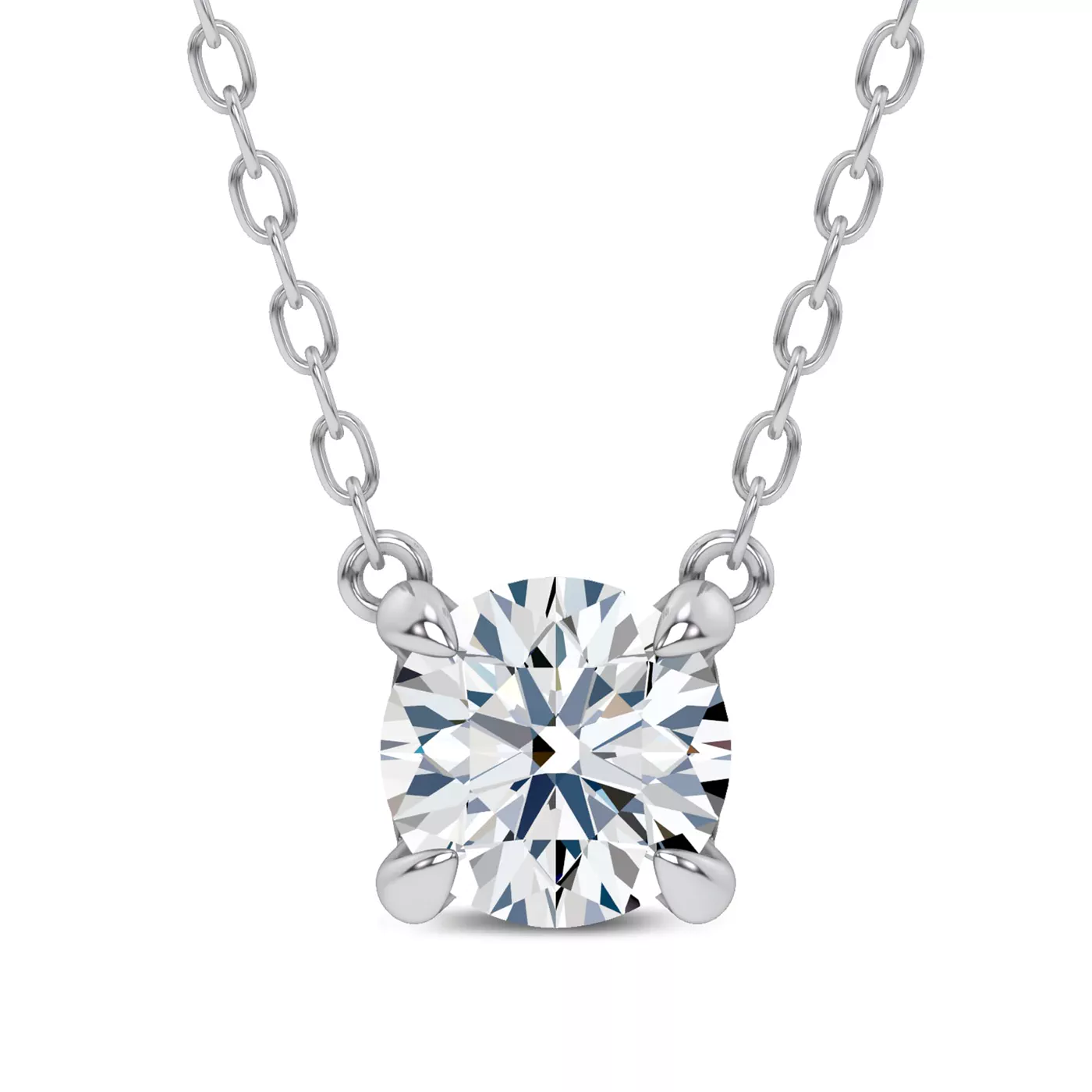 Diamond-First Design 14K White Gold Engagement Ring