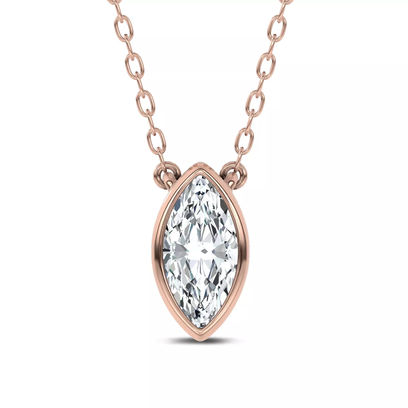 East-West Setting 14K Rose Gold Engagement Ring
