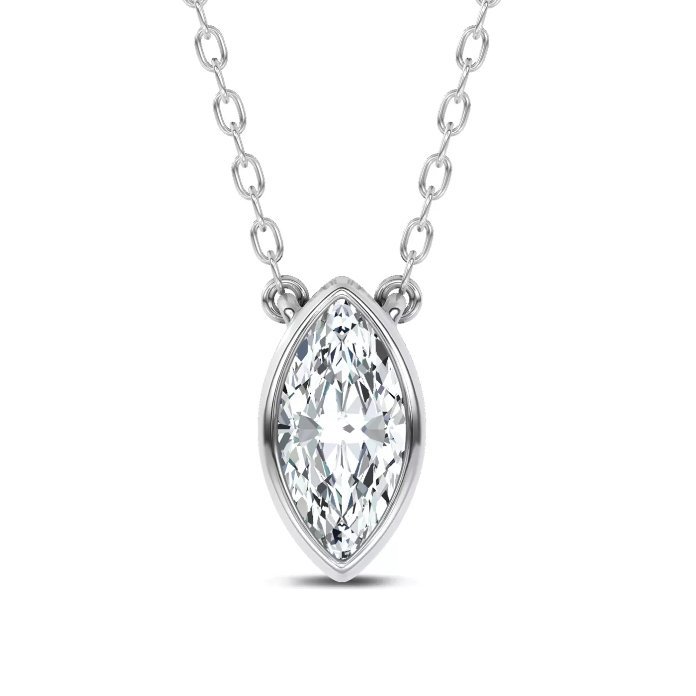 East-West Setting 14K White Gold Engagement Ring