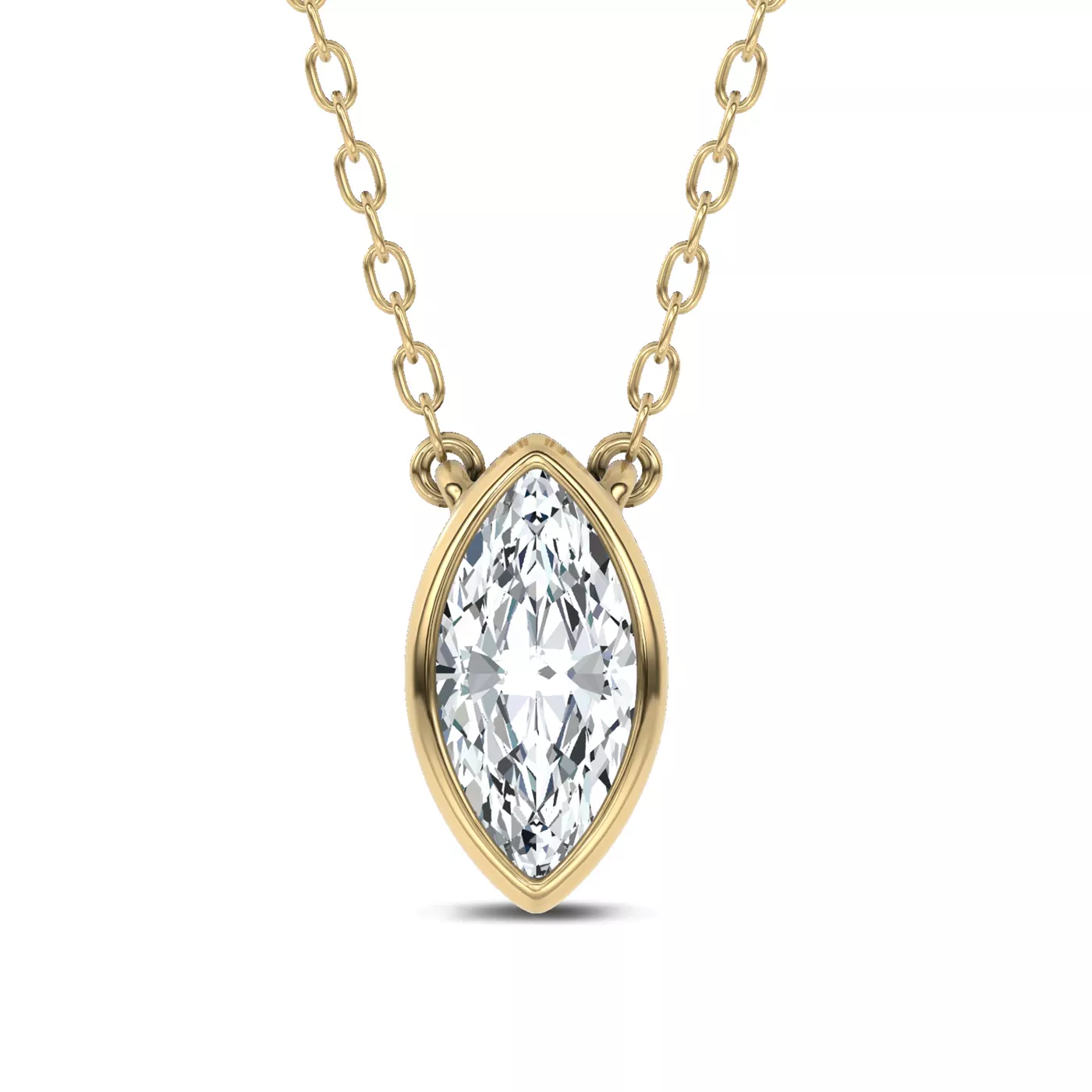 East-West Setting 14K Yellow Gold Engagement Ring
