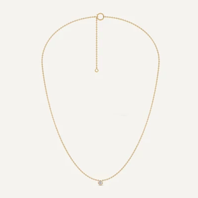 Bezel-Set Lab Diamond Solitaire Necklace (0.25 ct.)