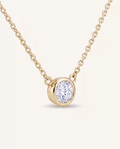 Bezel-Set Lab Diamond Solitaire Necklace (0.25 ct.)