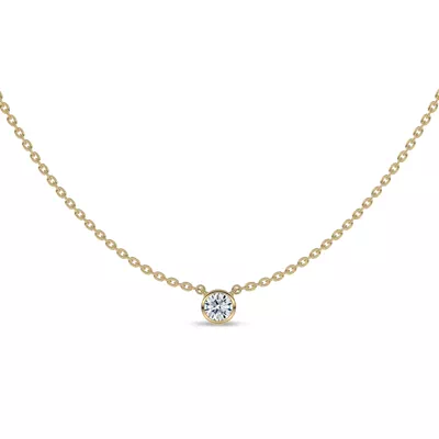 Bezel-Set Diamond Solitaire Necklace (0.25 ct.)