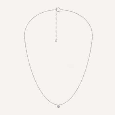 Bezel-Set Lab Diamond Solitaire Necklace (0.25 ct.)