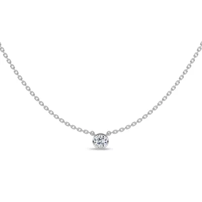 Bezel-Set Diamond Solitaire Necklace (0.25 ct.)