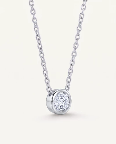 Petite Bezel-Set Lab Diamond Solitaire Necklace (0.12 ct.)
