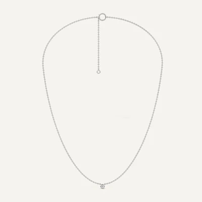 Petite Bezel-Set Lab Diamond Solitaire Necklace (0.12 ct.)