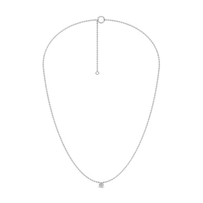 Petite Bezel-Set Diamond Solitaire Necklace (0.12 ct.)