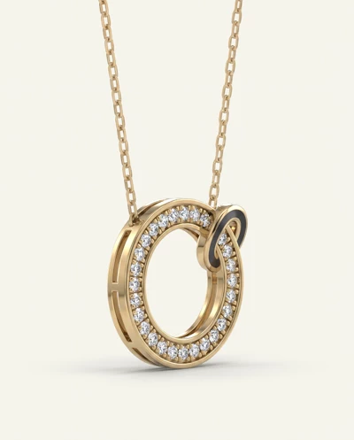 Midnight Noir Pavé Loop Necklace By Christian Siriano
