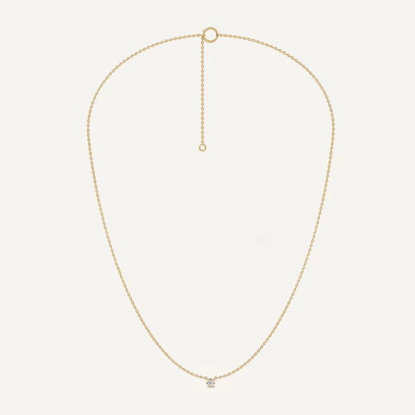 Diamond Necklaces Petite Bezel-Set Lab Diamond Solitaire (0.06 ct.)