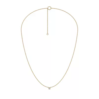 Petite Bezel-Set Diamond Solitaire Necklace (0.06 ct.)