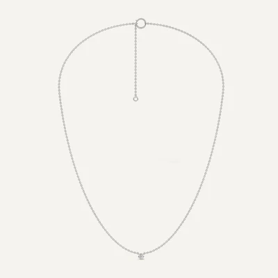 Petite Bezel-Set Lab Diamond Solitaire Necklace (0.06 ct.)