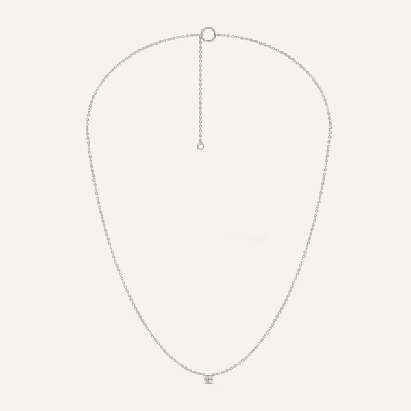 Diamond Necklaces Petite Bezel-Set Lab Diamond Solitaire (0.06 ct.)