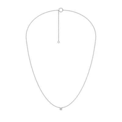 Petite Bezel-Set Diamond Solitaire Necklace (0.06 ct.)