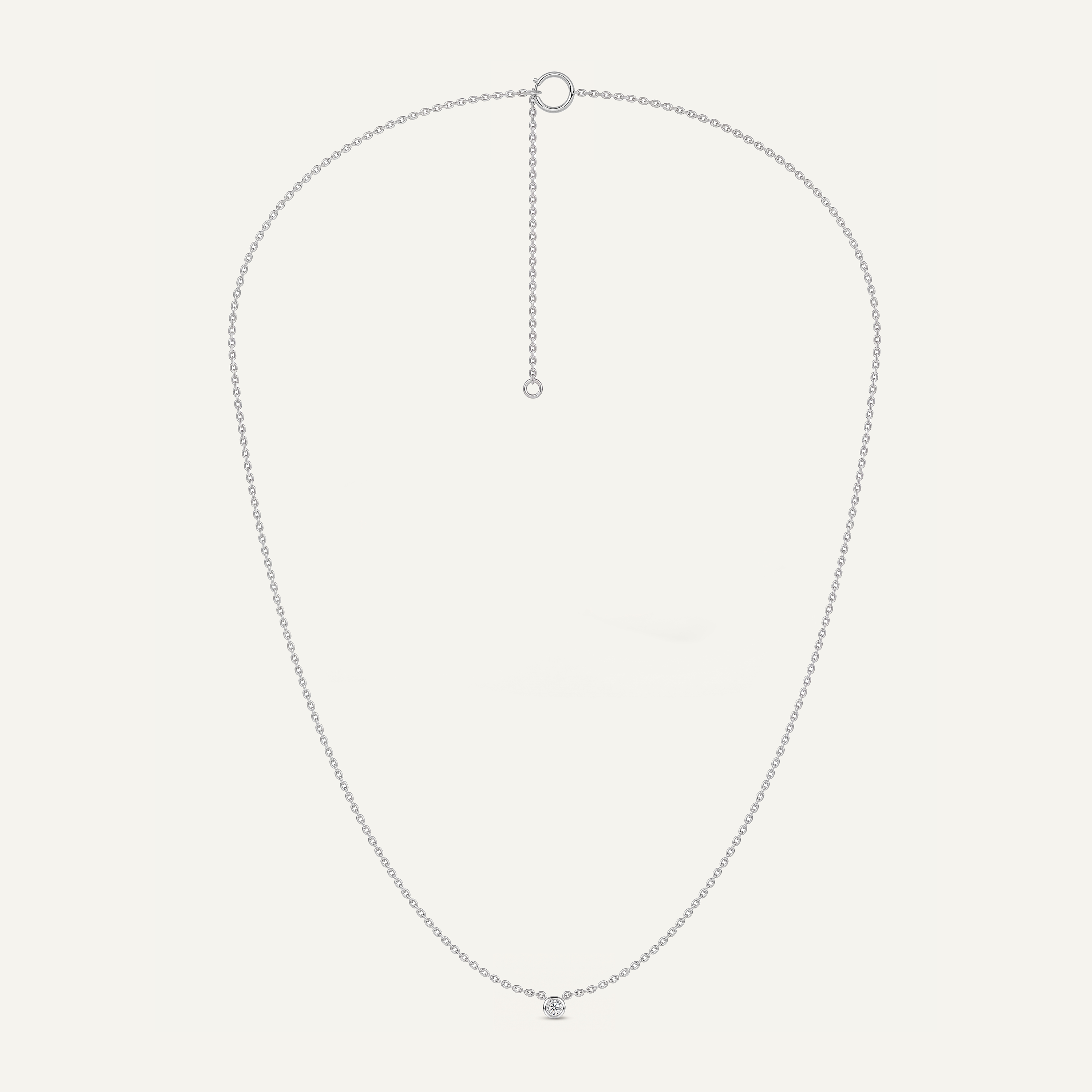 Petite Bezel-Set Diamond Solitaire Necklace (0.06 ct.)