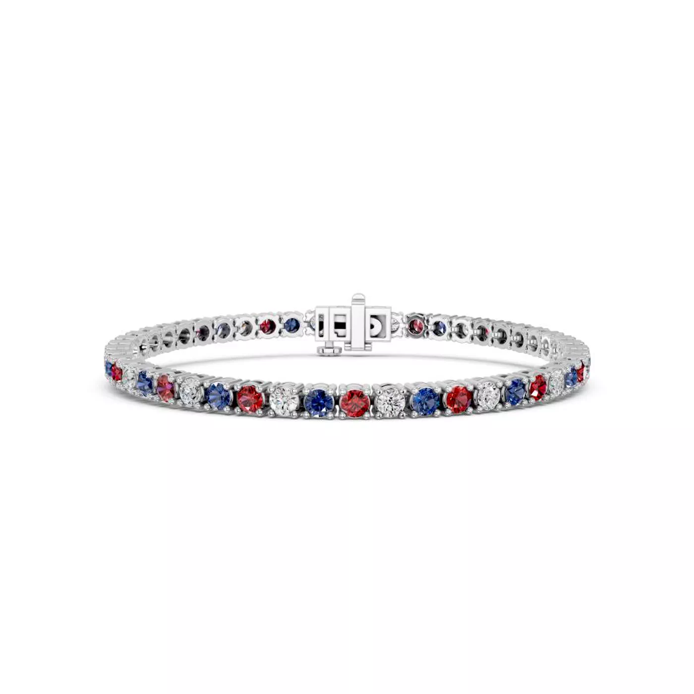 Diamonds, Uninterrupted Silver Engagement Ring