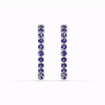 Amethyst Inside-Out Hoop Earrings