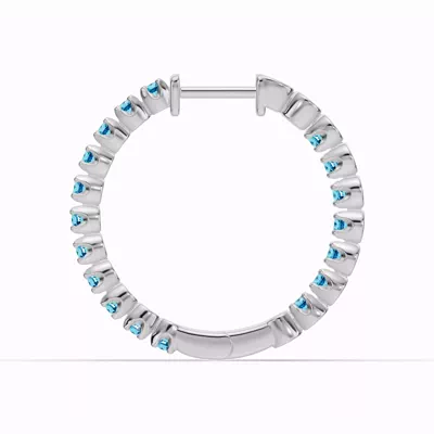 London Blue Topaz Inside-Out Hoop Earrings