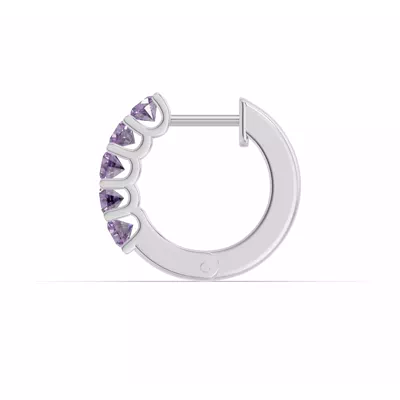 Amethyst Huggie Earrings