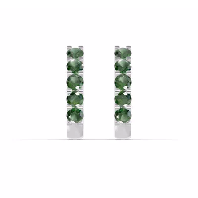 Emerald Huggie Earrings