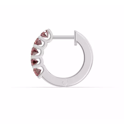 Garnet Huggie Earrings