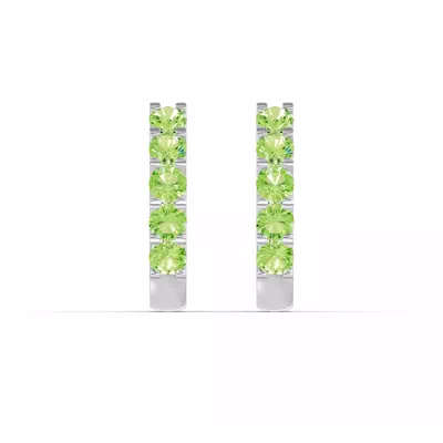 Peridot Huggie Earrings