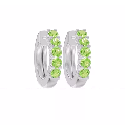 Peridot Huggie Earrings