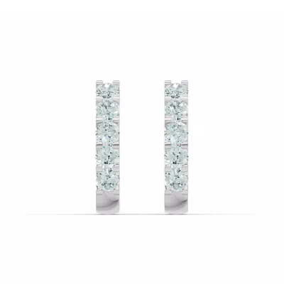 Sky Blue Topaz Huggie Earrings