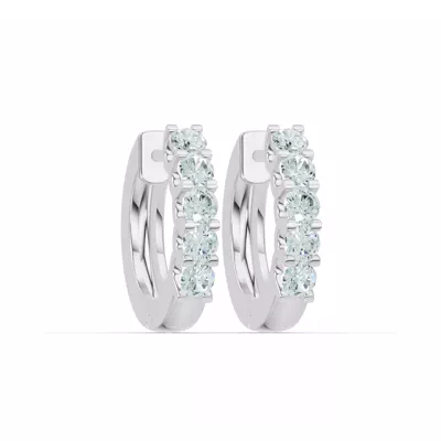 Sky Blue Topaz Huggie Earrings