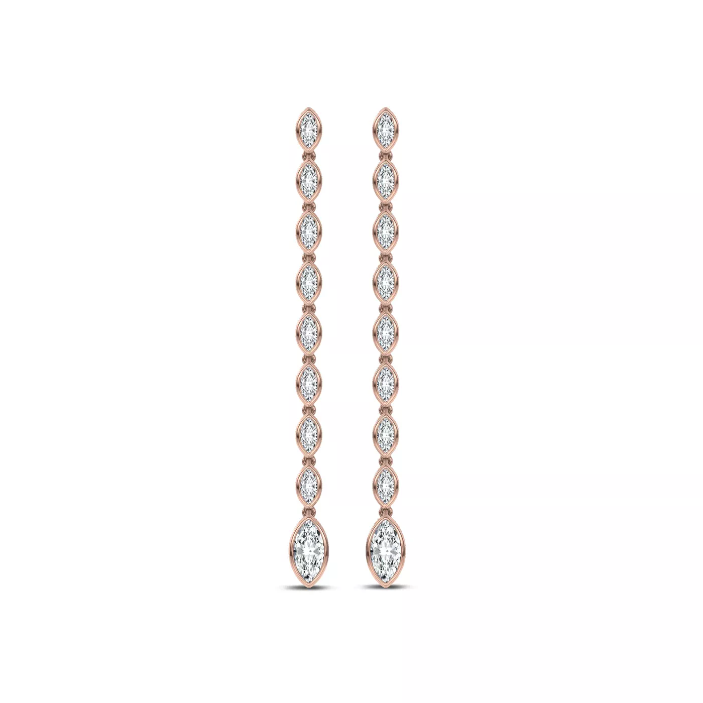 Sculpted Marquise Movement 14K Rose Gold Engagement Ring