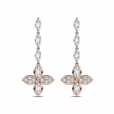 Maravina Rosette Lab Drop Earrings by Christian Siriano