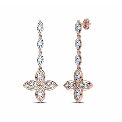 Maravina Rosette Lab Drop Earrings by Christian Siriano
