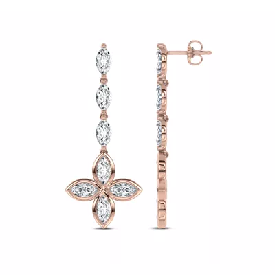Maravina Rosette Lab Drop Earrings by Christian Siriano