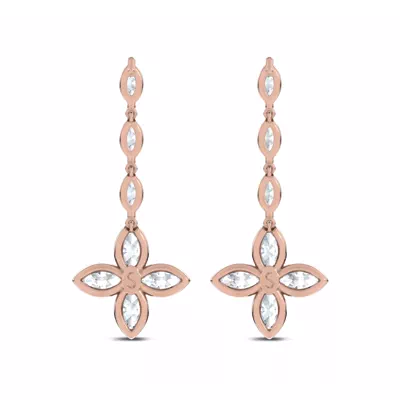 Maravina Rosette Lab Drop Earrings by Christian Siriano