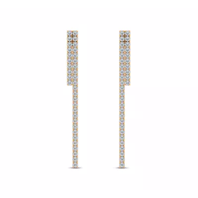 Ligne Duo Diamond Drop Earrings
