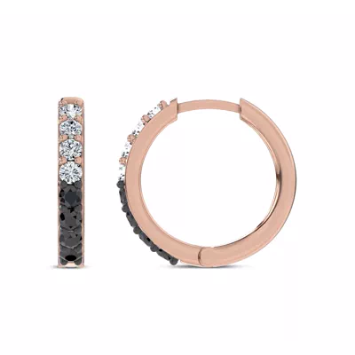 Midnight Noir Lab Diamond Hoop Earrings by Christian Siriano
