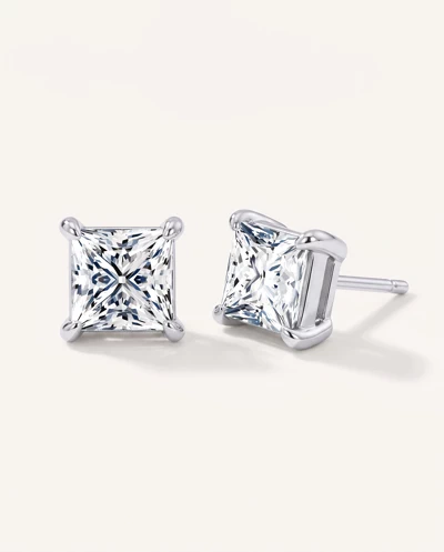 Midnight Halo Princess Lab Stud Earrings (2 ct. tw.) by Christian Siriano