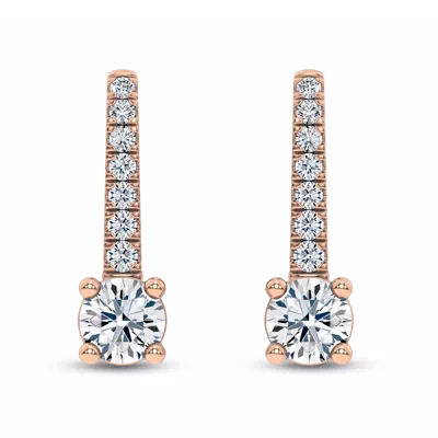 Leverback Lab Diamond Drop Earrings