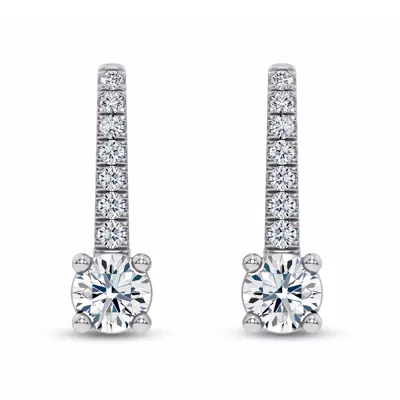 Leverback Lab Diamond Drop Earrings